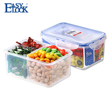 Plastic 4 compartment container insulated-layer lunch box 1200ml